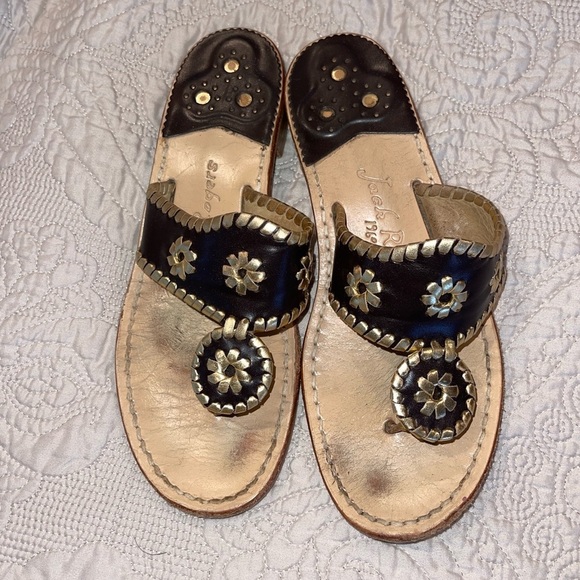 Jack Rogers Shoes - Jack Rogers The Original Jacks Flat Palm Beach Navajo Classic Sandal